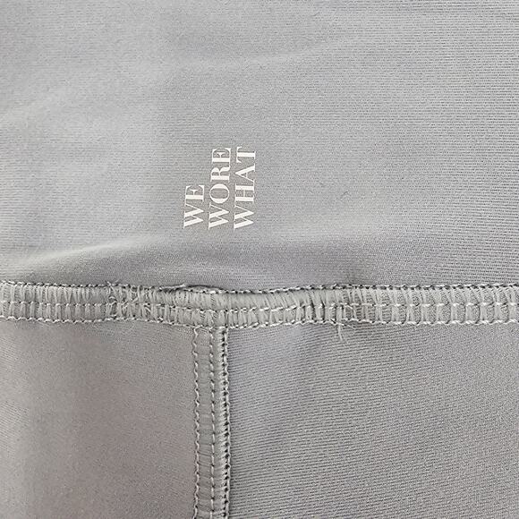 Revolve WeWoreWhat Womans size S Lace-Up Biker Shorts Light Blue 6" Inseam NEW - Picture 4 of 8